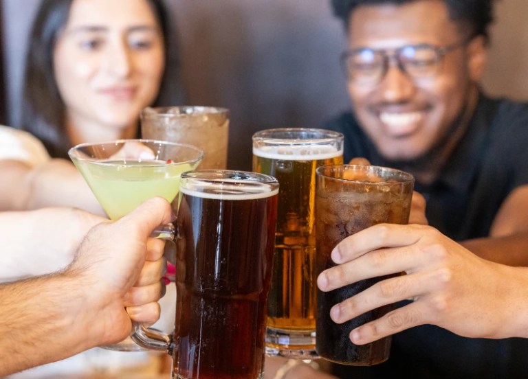 group sharing drinks 768x552